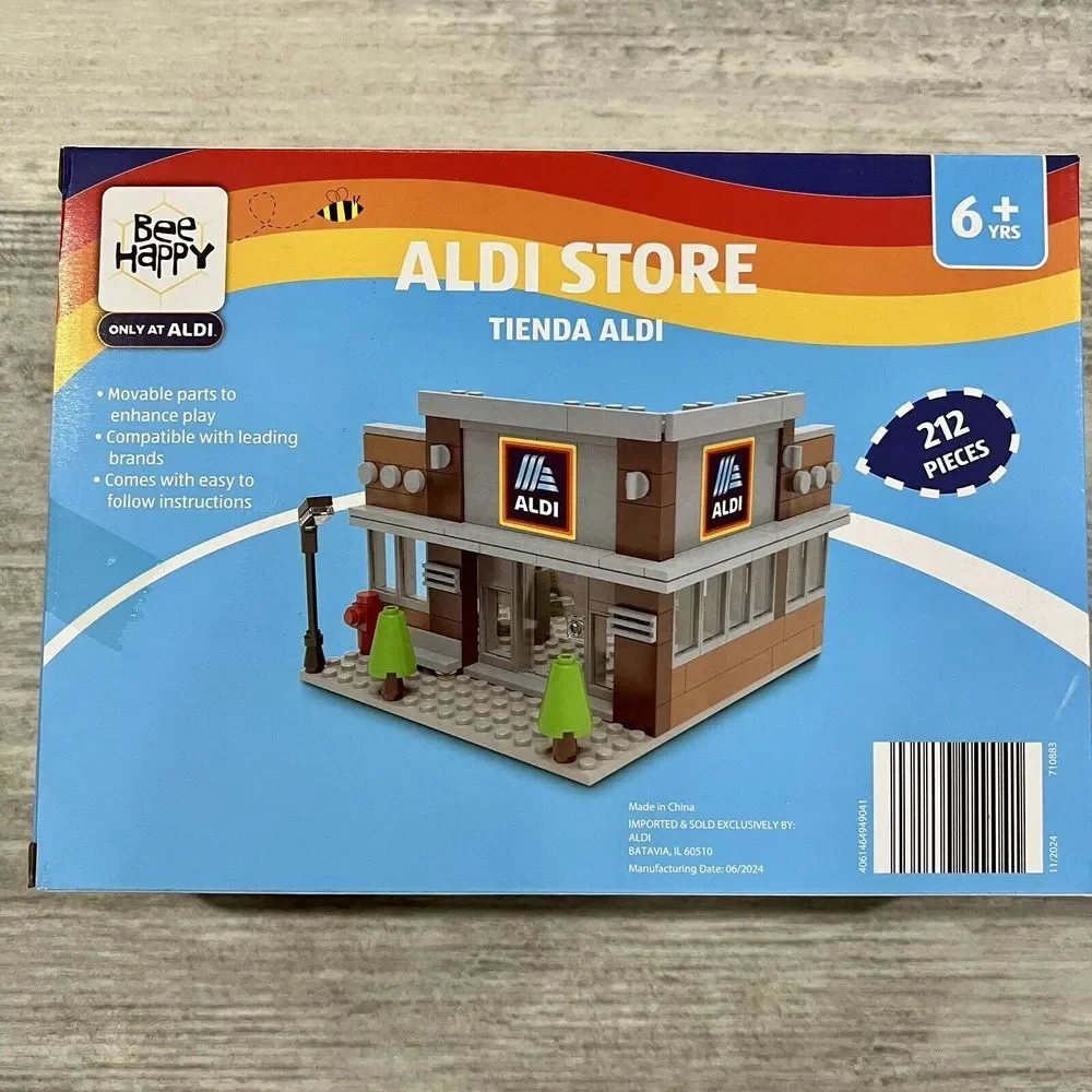 Bee Happy Aldi Truck and Aldi Store Brick Building Sets Lot‎